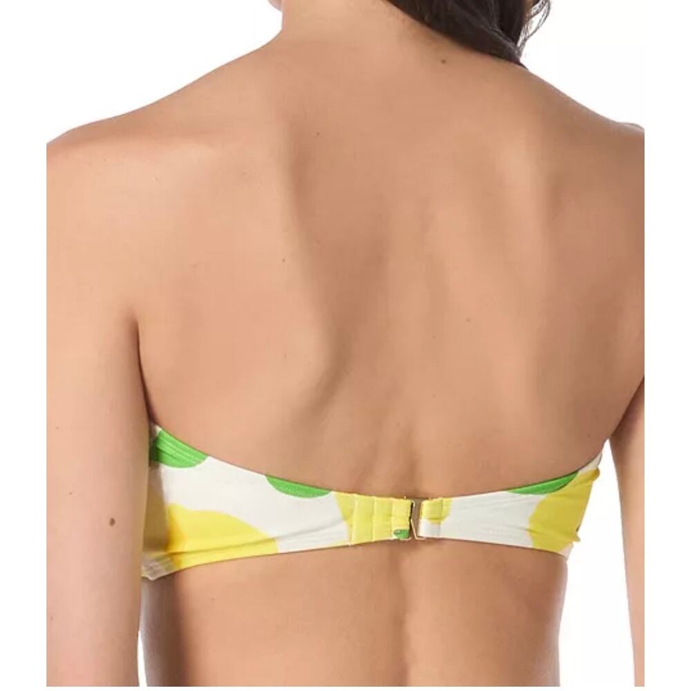 Kate Spade White Lemon Bandeau Bikini Top and High Waist Bottom Set M NWT - Picture 4 of 8